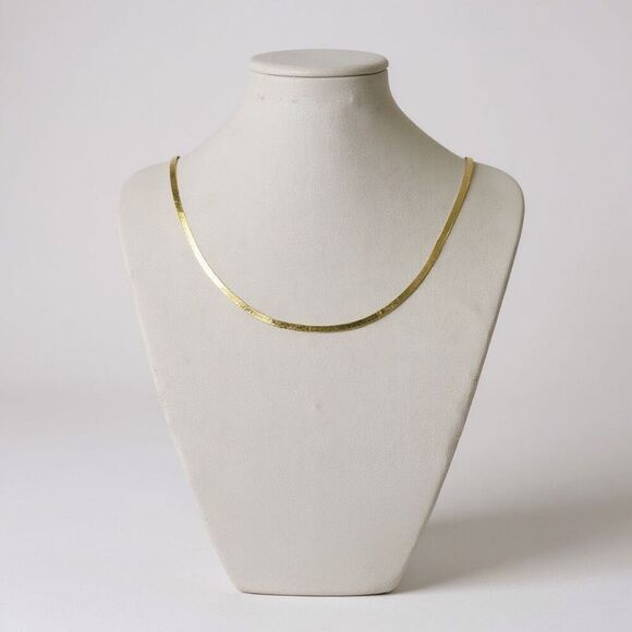 Elegant Italian Gold Vermeil 18" Chain Necklace – Timeless & Refined - Picture 1 of 4